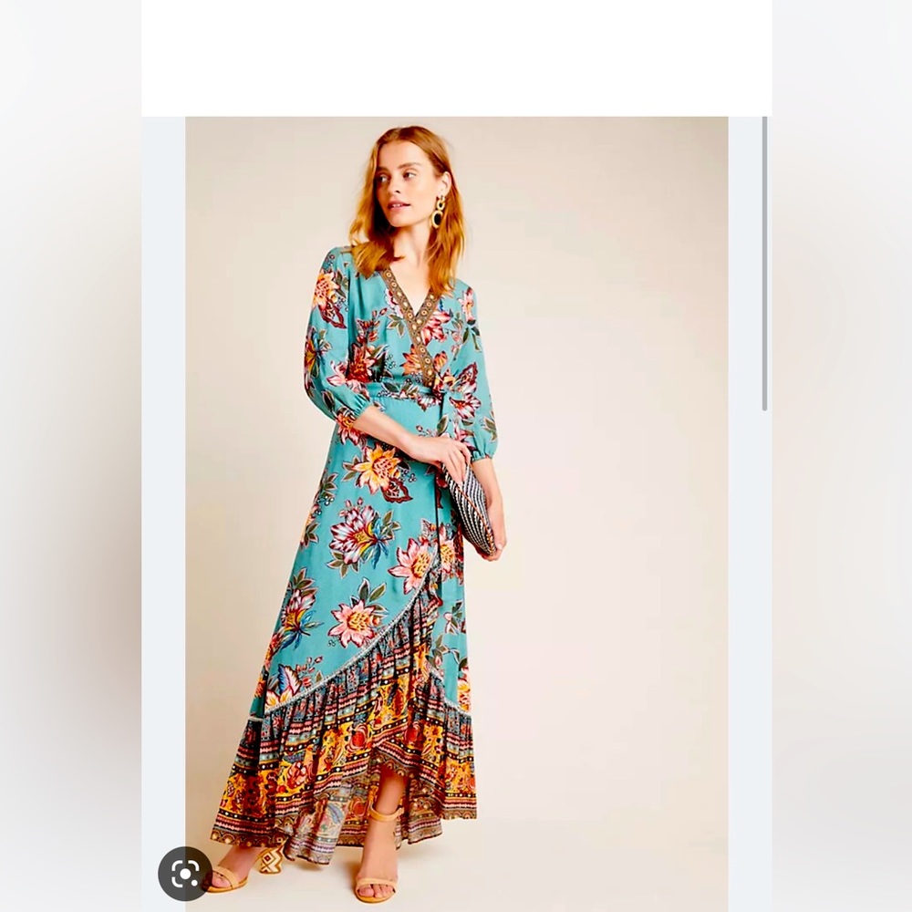 Farm Rio for Anthropologie Viera Wrap Dress Size Medium